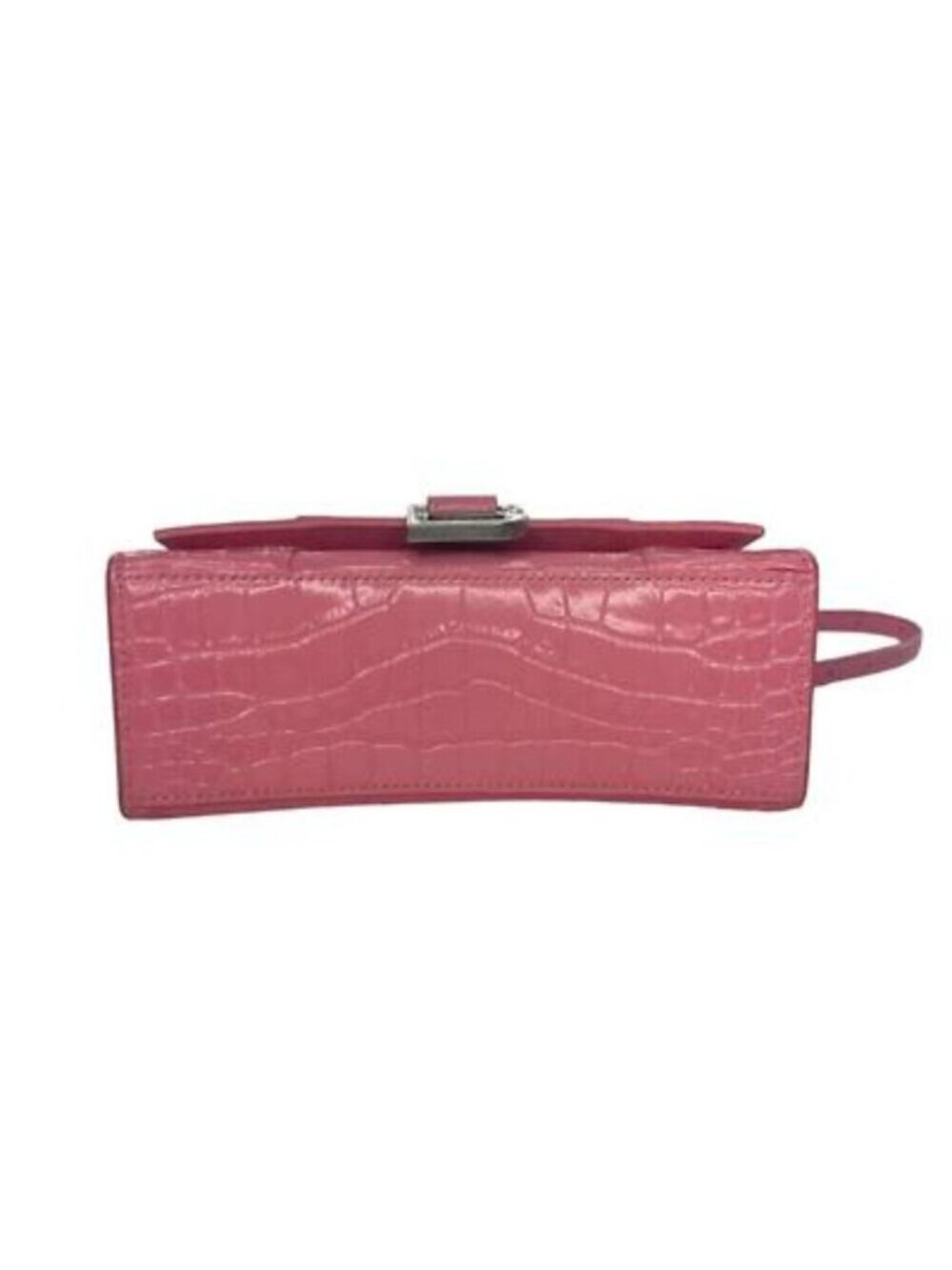 Balenciaga Hourglass Top Handle Mini Bag Crocodile Embossed Leather x S Pink - Picture 8 of 12